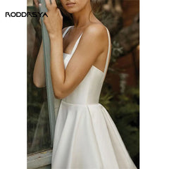 White Bridesmaid Dresses: Wedding Dresses For Women Spaghetti Straps Backless