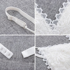 Women Lace Bra Wire Free Padded Lingerie Floral Lace Bralette Female Ultra