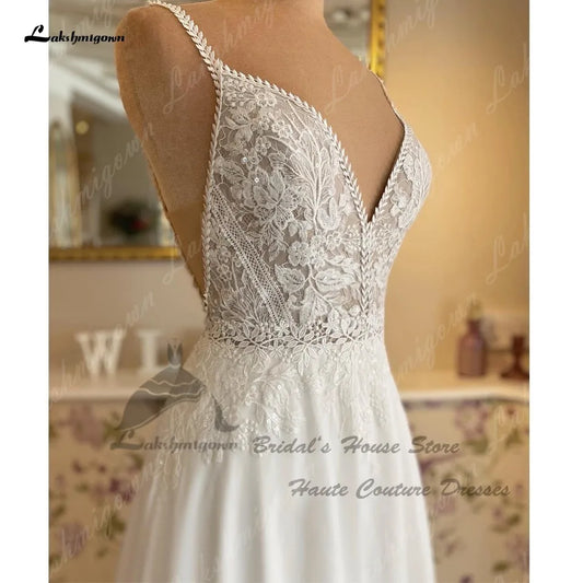 White Bridesmaid Dresses: Puffy Chiffon A Line Wedding Dress Beach