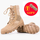 Genuine Leather Male Military Boots Desert Combat Botas Outdoor Hiking Boots