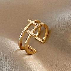 Leaf Branch Shape Open Rings For Women Korean Party Exquisite