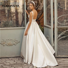 White Bridesmaid Dresses: Wedding Dresses For Women Spaghetti Straps Backless