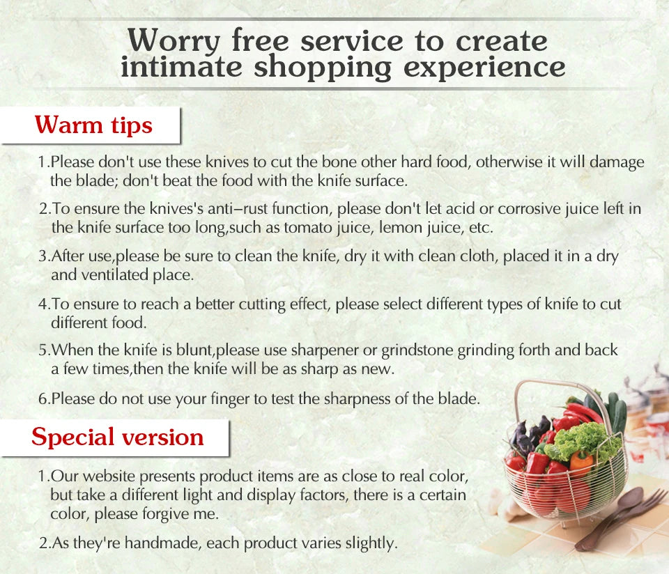 5'' Inch Utility Knife German 1.4116 Stainless Steel Kitchen Paring Knives