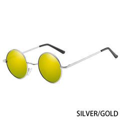 RUOBO Retro Polarized Round Metal Frame Sunglasses Eyewear For Men and Women Driving Fishing Brand Designer Sun Glasses UV400