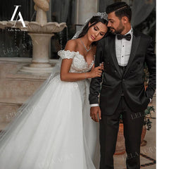 White Bridesmaid Dresses: Wedding Dress Appliques Bridal Gown Princess