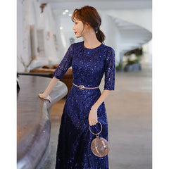 Homecoming Dresses: A Line Sequin Golden Evening Dress Long Prom Party Dresses