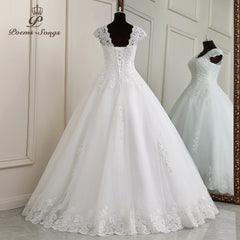 White Bridesmaid Dresses: Elegant appliques V neck sleeveless floor length