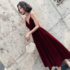 Homecoming Dresses: Evening Dress A Line velvet Girls Party Dress Vintage Prom Gowns
