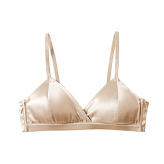 Women Wire Free Silk Bras Natural Silk Lining 3/4 Cups Everyday wear Bra