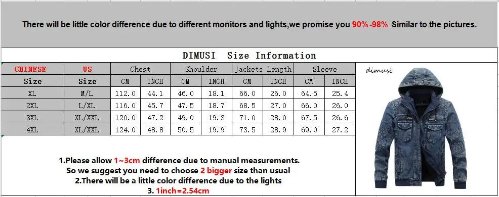 Men’s Denim Jacket Trendy Fashion Male Denim Jean Hoodies Casual Male Clothing