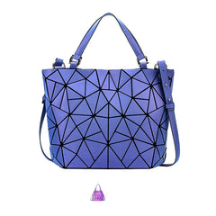Luminous reflective Bag Geometric Tote Folding Shoulder Bags for women