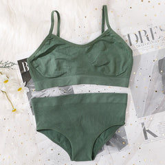 Women Bra Briefs Set Seamless Bra And High Waist Panties Set Underwear Female