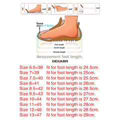 DEKABR Genuine Leather Men Shoes Luxury Brand Casual Slip On Formal
