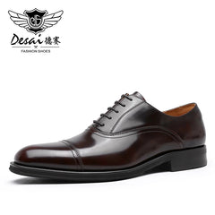 Men Shoes Brand Oxfords Genuine Leather Italian Business Classic Formal Men Dress