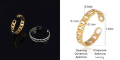 Fashion Euramerican Gold Colour Ring Rings Women Ring Stainless Steel Ring Woman