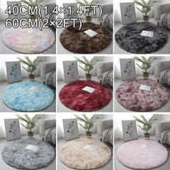 Plush Round Rug Mat Fluff White Carpet For Living Room Soft Home Decor Bedroom Room