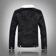 Men Winter Solid Casual Jacket Men's Bomber Denim Jacket Fashion Jean