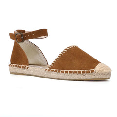 Ladies Roman Sandals Genuine Leather Flat Espadrilles