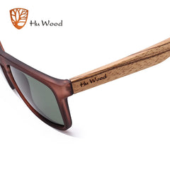 Sunglasses for Men Zebra Wood Polarized Sun glasses Rectangle Lenses