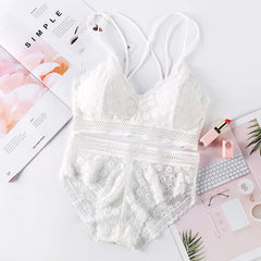 Women Lace Bras Set Backless Bralette Seamless Underwear Lace Top Lingerie