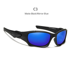 Sunglasses Men Curve Cutting Frame Stress-Resistant Lens Shield Sun Glasses