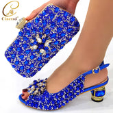 Matching Shoes and Bags: Ladies Italian Shoes and Bag Set Decorated