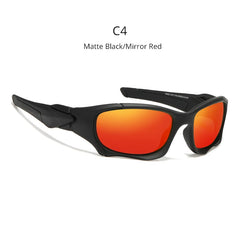 Sunglasses Men Curve Cutting Frame Stress-Resistant Lens Shield Sun Glasses