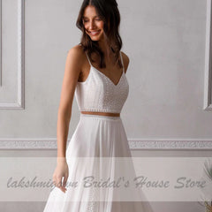 White Bridesmaid Dresses: Wedding Dress for Chic Boho Bridal Reception Wedding Party