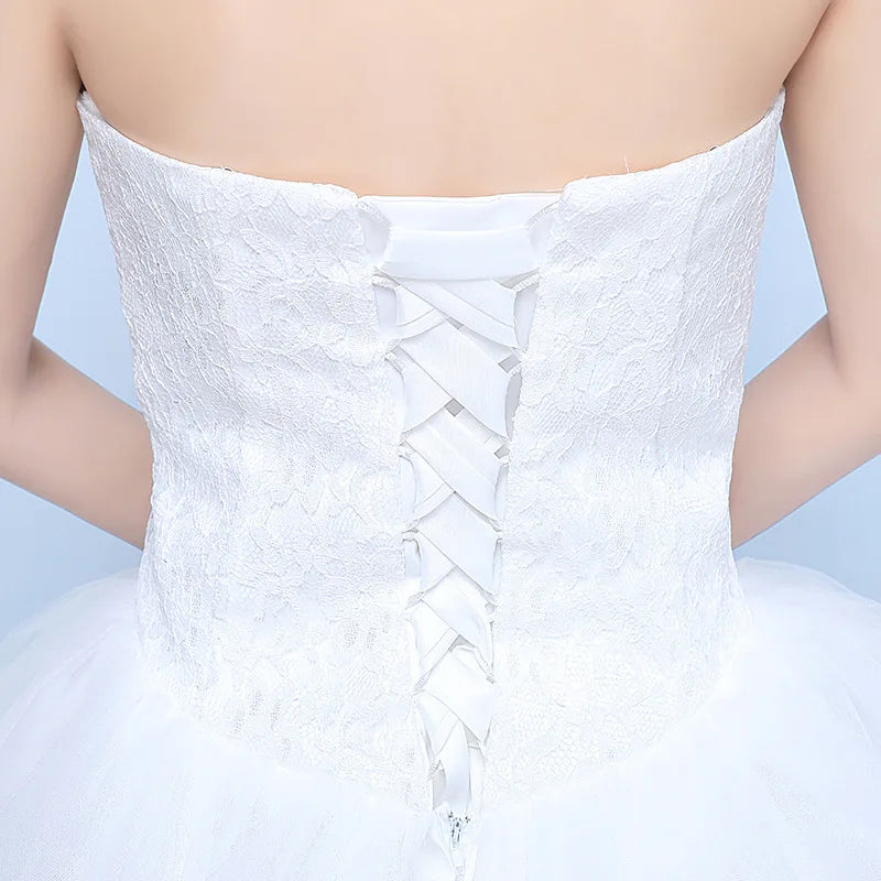 White Bridesmaid Dresses: Wedding Dress Ball Gowns Embroidery Wedding Dresses
