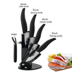 Ceramic Knives Kitchen knives 3 4 5 6 inch Chef knife Cook Set+peeler white zirconia