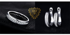 JewelryPalace Solid 925 Sterling Silver Wedding Engagement Ring for Woman