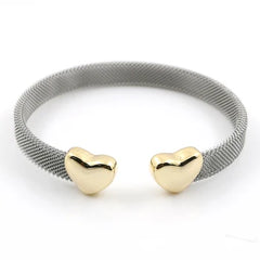Gold Color Stainless Steel Ring Big Round Crystal Mesh Finger Ring Roman
