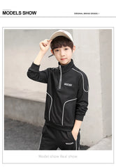 Spring Autumn Teenager Boys Clothing Sets Child Fashion Letter Sweatshirt + Pants 2Pcs Kids Tracksuit 4 5 6 7 8 9 10 11 12 Years