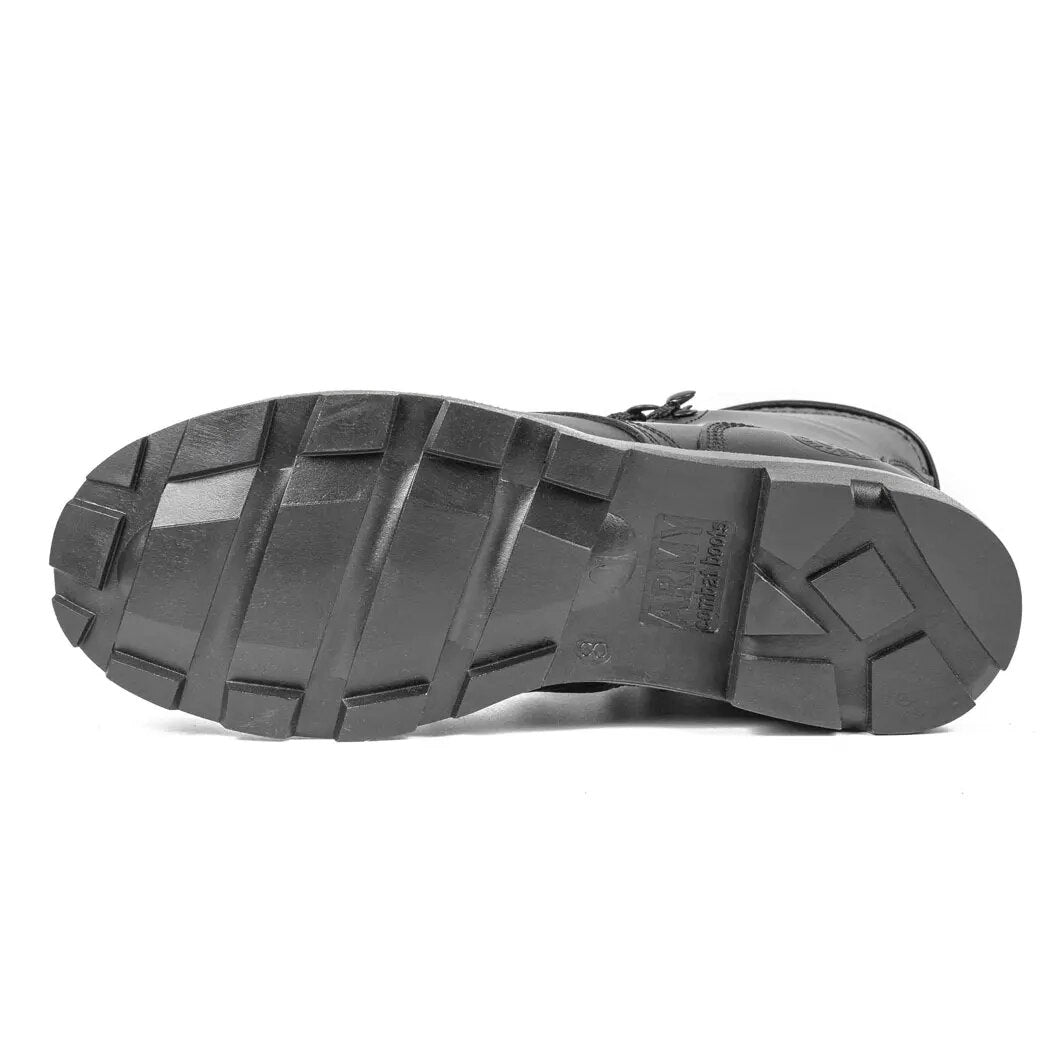 Men's Military Boots Quality Special Forces Tactical Black Full Leaher Boots