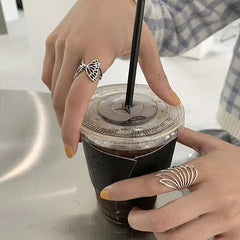 925 Sterling Silver Party Rings Fashion Creative Hollow Butterfly Wings Wedding