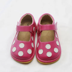 Girls Sandals with Sounds Kids Leather Shoes Children Polka Dot Sneakers Princess