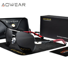 Aviation Sunglasses Men Aluminum Driving Mirror Sun Glasses Male