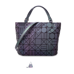 Luminous reflective Bag Geometric Tote Folding Shoulder Bags for women