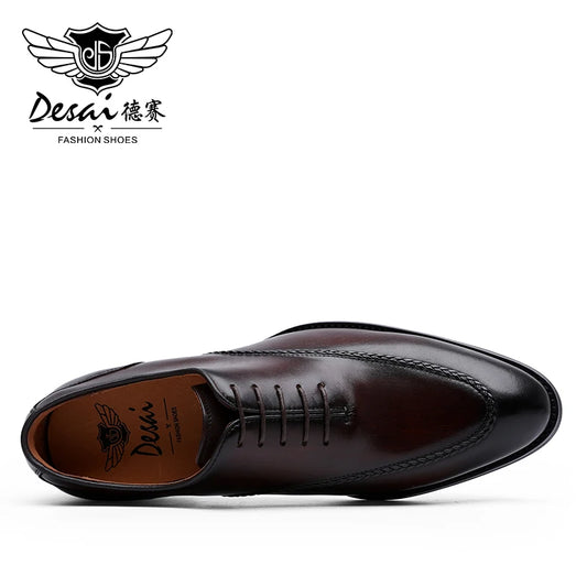 Men's Shoes Genuine Leather British Toe Carved Business Shoes For Men