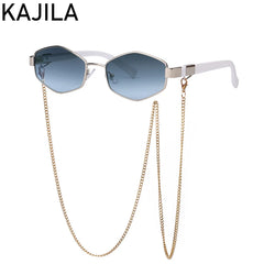 Sunglasses Women With Chain Brand Designer Punk Sun Glasses