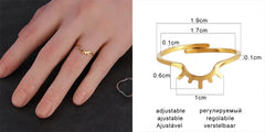 Fashion Euramerican Gold Colour Ring Rings Women Ring Stainless Steel Ring Woman