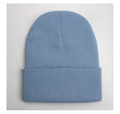 Unisex Beanie Autumn Winter Wool Blends Soft Warm Knitted Cap Men Women