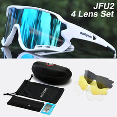 Bike Cycling Glasses Outdoor Sports Cycling Goggles UV400 4 Lens Cycling Eyewear