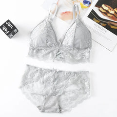 Women Lace Bras Set Backless Bralette Seamless Underwear Lace Top Lingerie