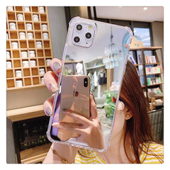 Mirror TPU Phone Case For iphone 15 14 13 12 11 Pro XS MAX XR Shockproof Back Cover Case For iphone 7 8 6s plus SE2020