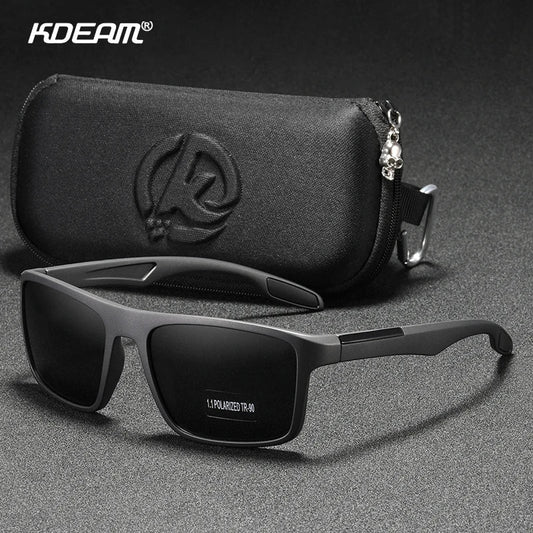 KDEAM Rectangular Ultra Light TR90 Sunglasses Men Polarized Wholesale