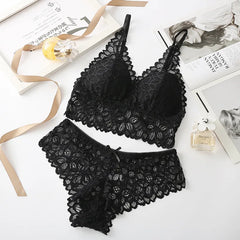 Women Lace Bras Set Backless Bralette Seamless Underwear Lace Top Lingerie