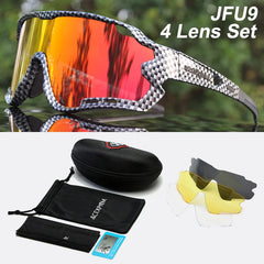 Bike Cycling Glasses Outdoor Sports Cycling Goggles UV400 4 Lens Cycling Eyewear