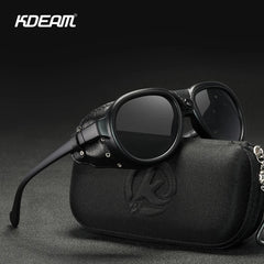 Pilot Sunglasses Men and Women Soft Leather Shield Glasses