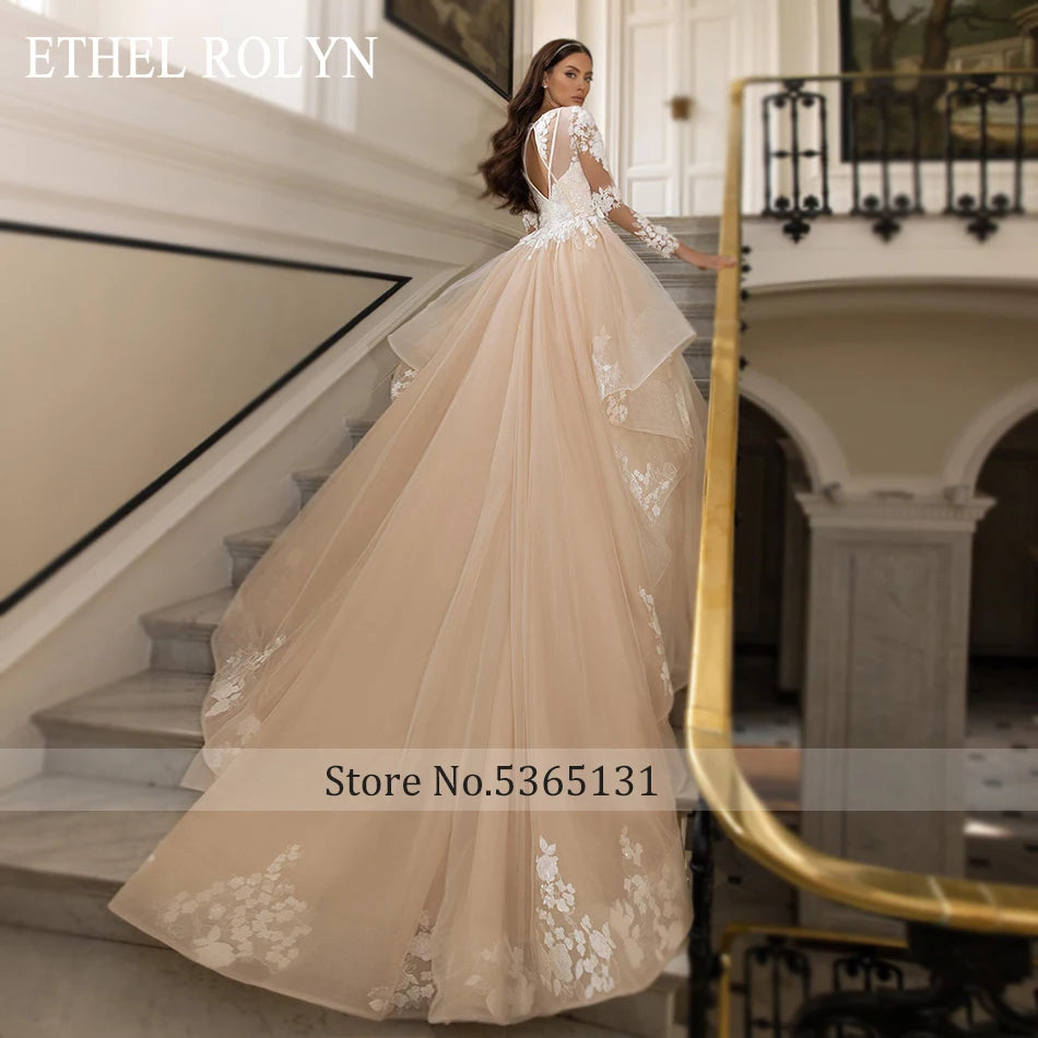 White Bridesmaid Dresses: Wedding Dresses For Women Long Sleeve V-Neck Beading